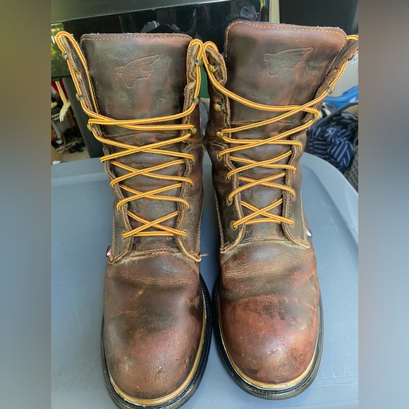 Red Wing Boots Mens Dynaforce Brown Leather Boots Safety Toe 4200 Size 11.5 B - Picture 6 of 11